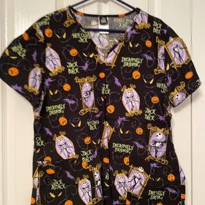 Disney Halloween scrub top